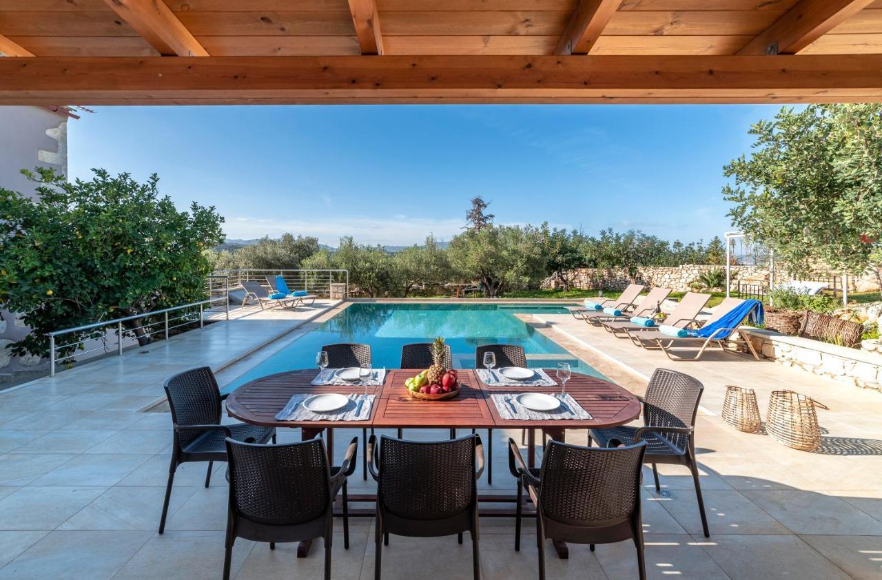 Cretan Lux Villa Heated Pool Gavalochori Exterior photo
