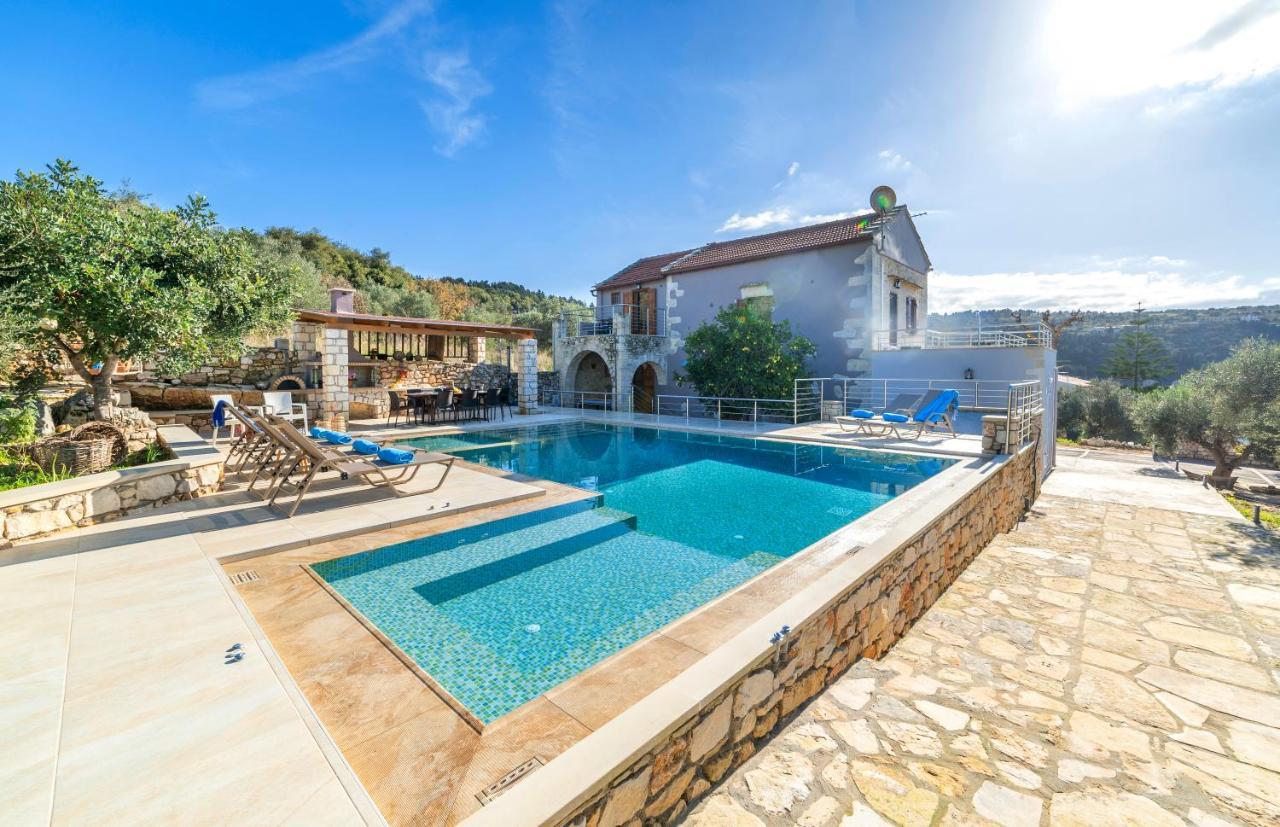 Cretan Lux Villa Heated Pool Gavalochori Exterior photo