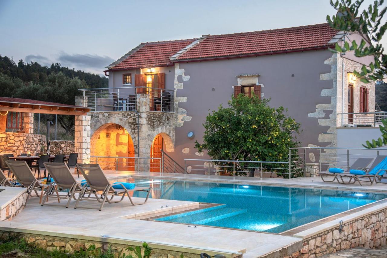 Cretan Lux Villa Heated Pool Gavalochori Exterior photo